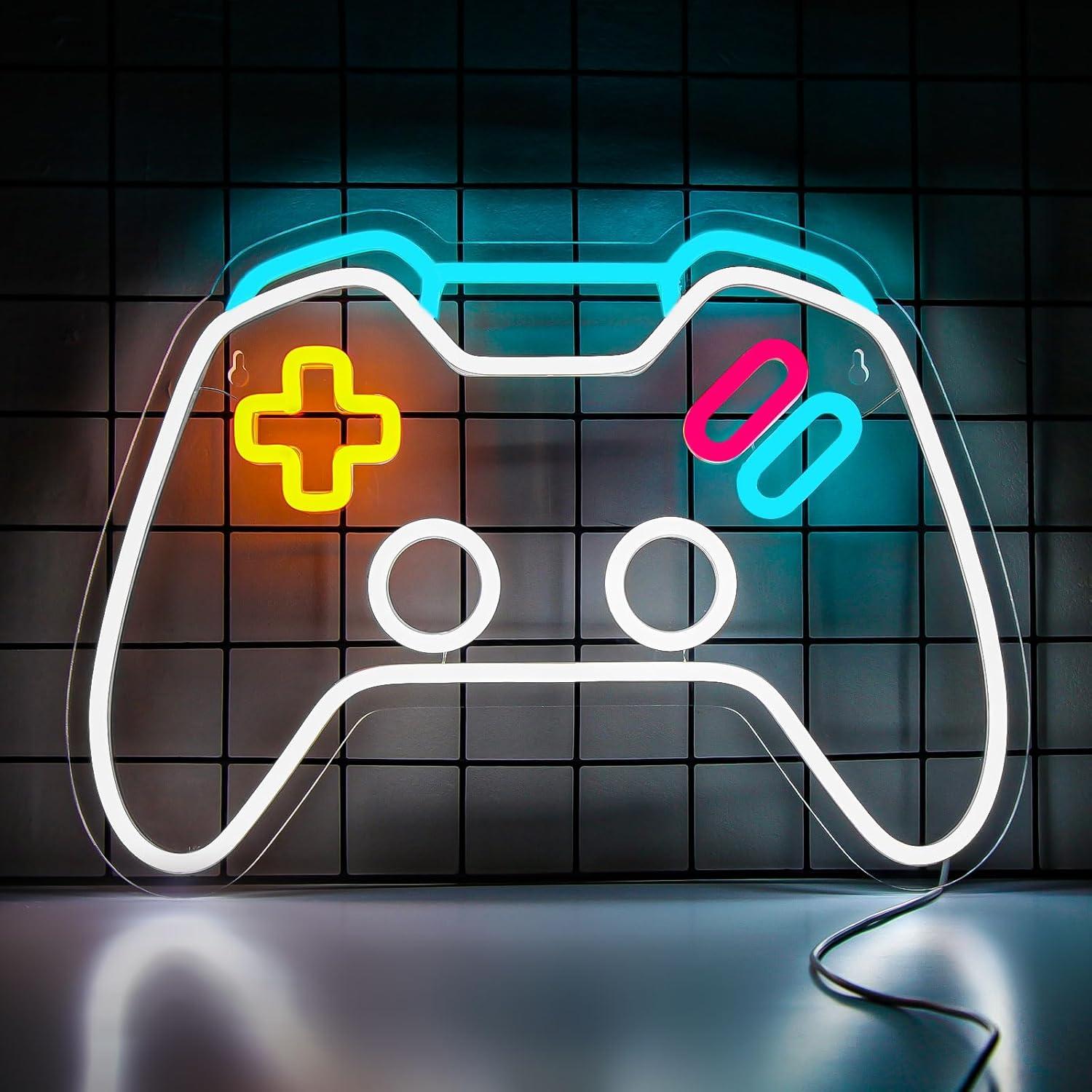 Bedroom Lighting Decor Ideas - Insegna al Neon per Videogiochi, Controller