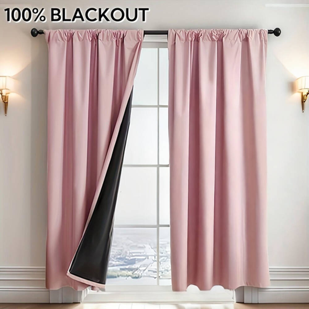 Lighting Decor Ideas - Tenda Oscurante 100% con Retro Nero,