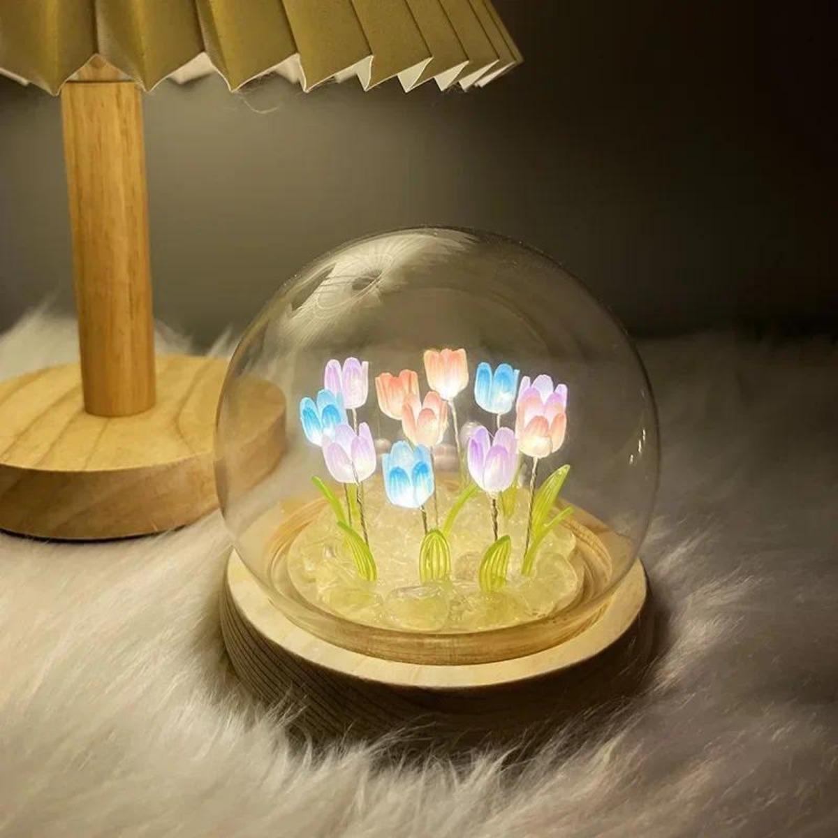 Bedroom Lighting Decor Ideas - 1 luce notturna a tulipano fatta