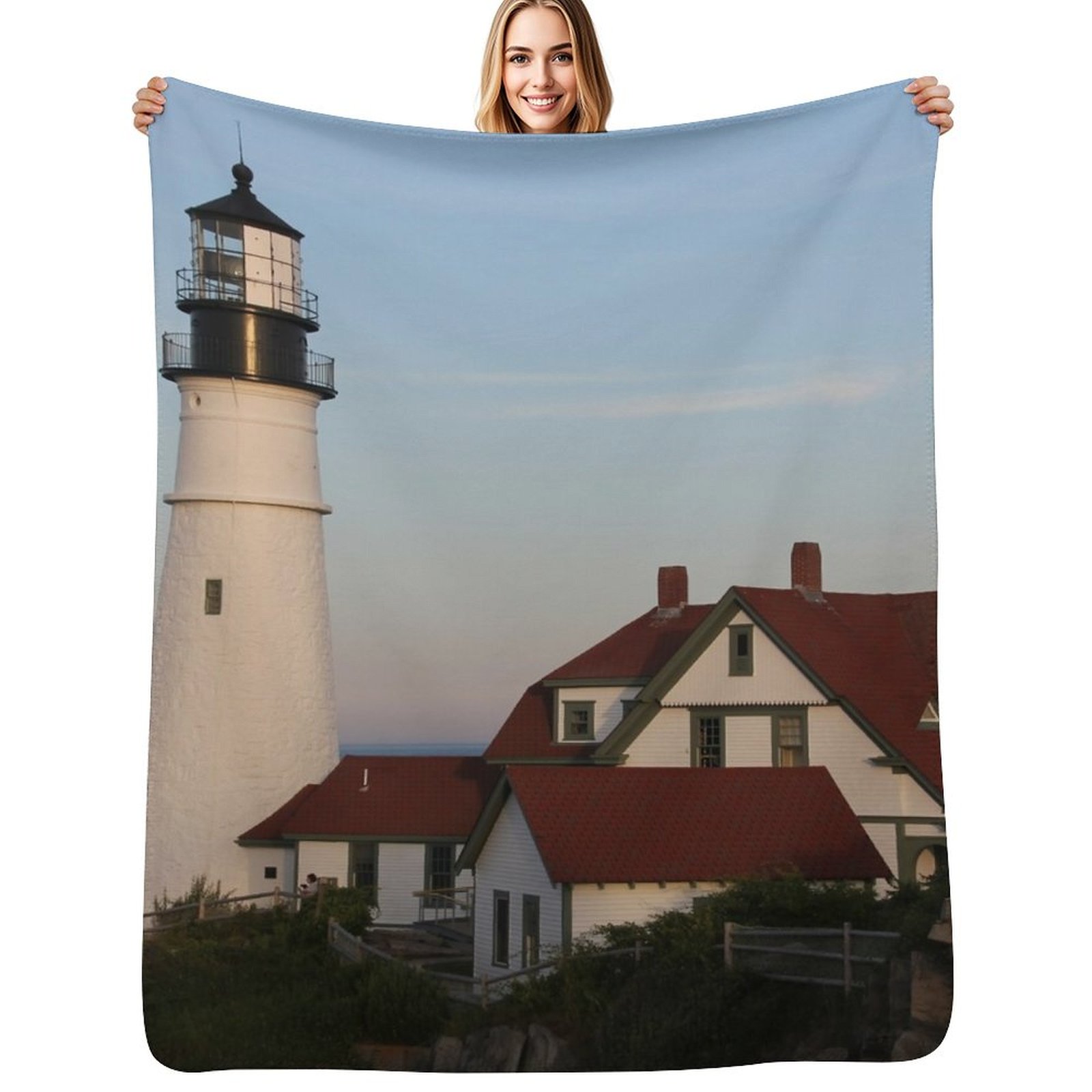 Lighting Decoration Ideas For Home - Portland Head Light Throw Blanket, coperta