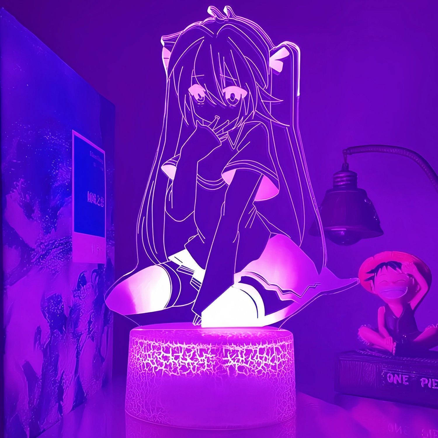 Lighting Decor Ideas - Accessori Anime, Figurina LED di Hatsune