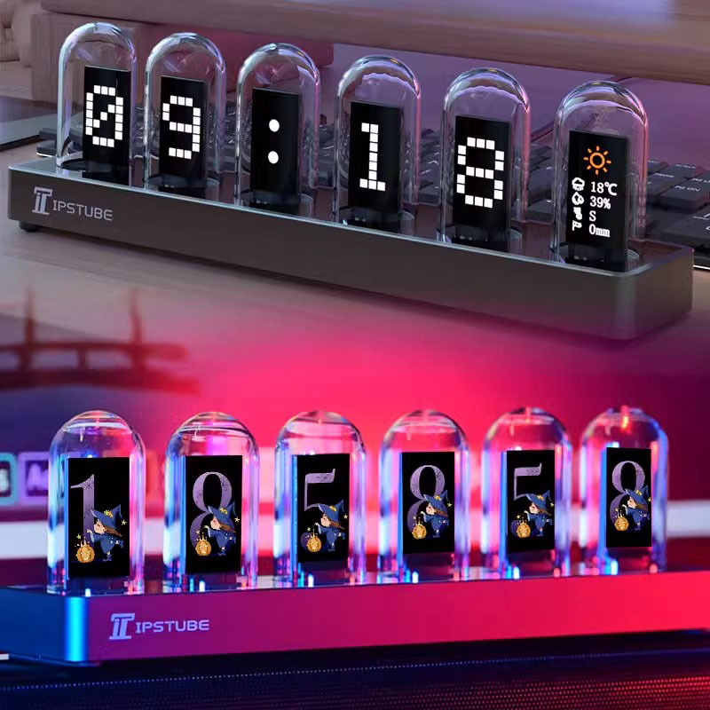 Lighting Decoration Ideas For Home - Orologio RGB con Tubi Nixie, LED