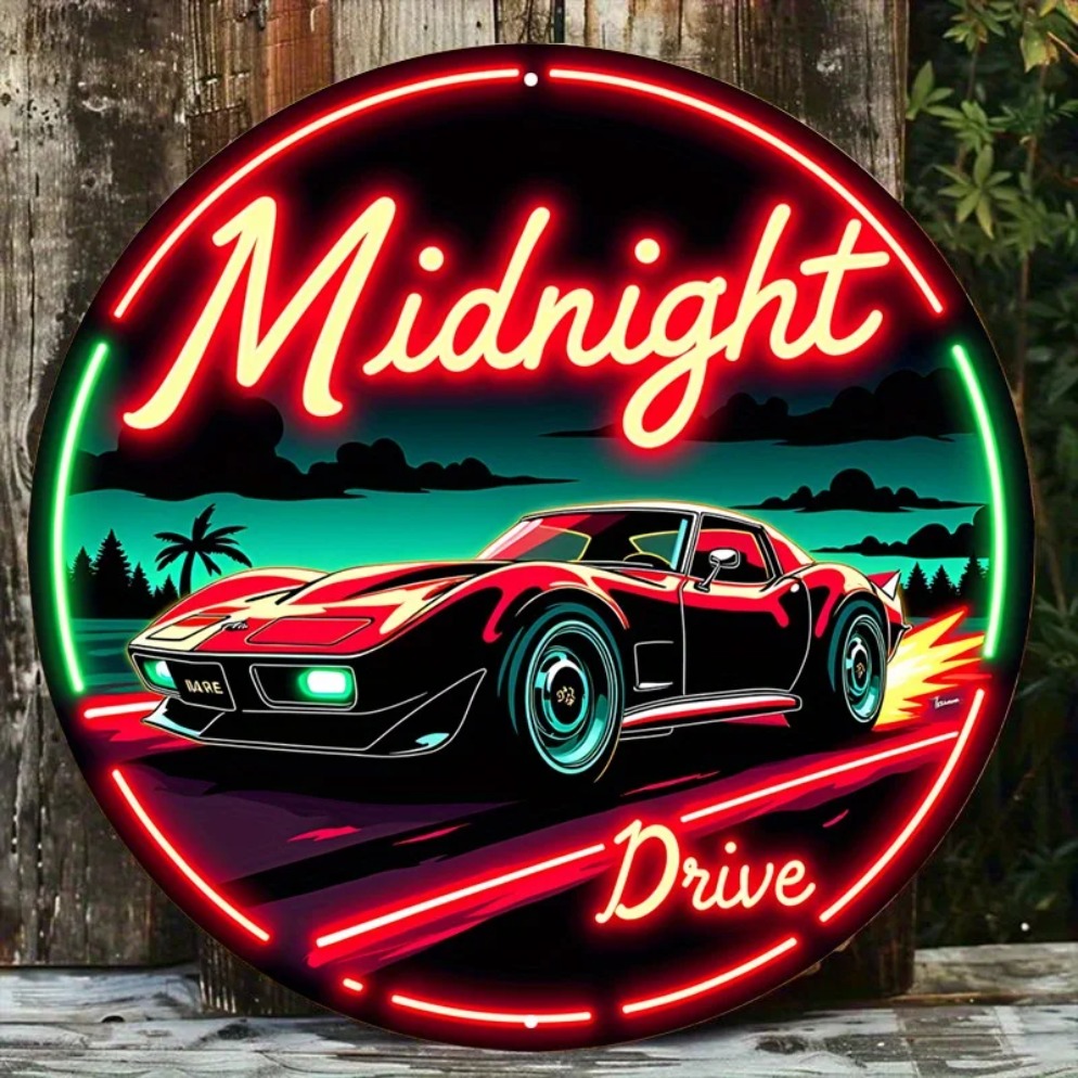 Lighting Decor Ideas - Insegna per auto al neon vintage