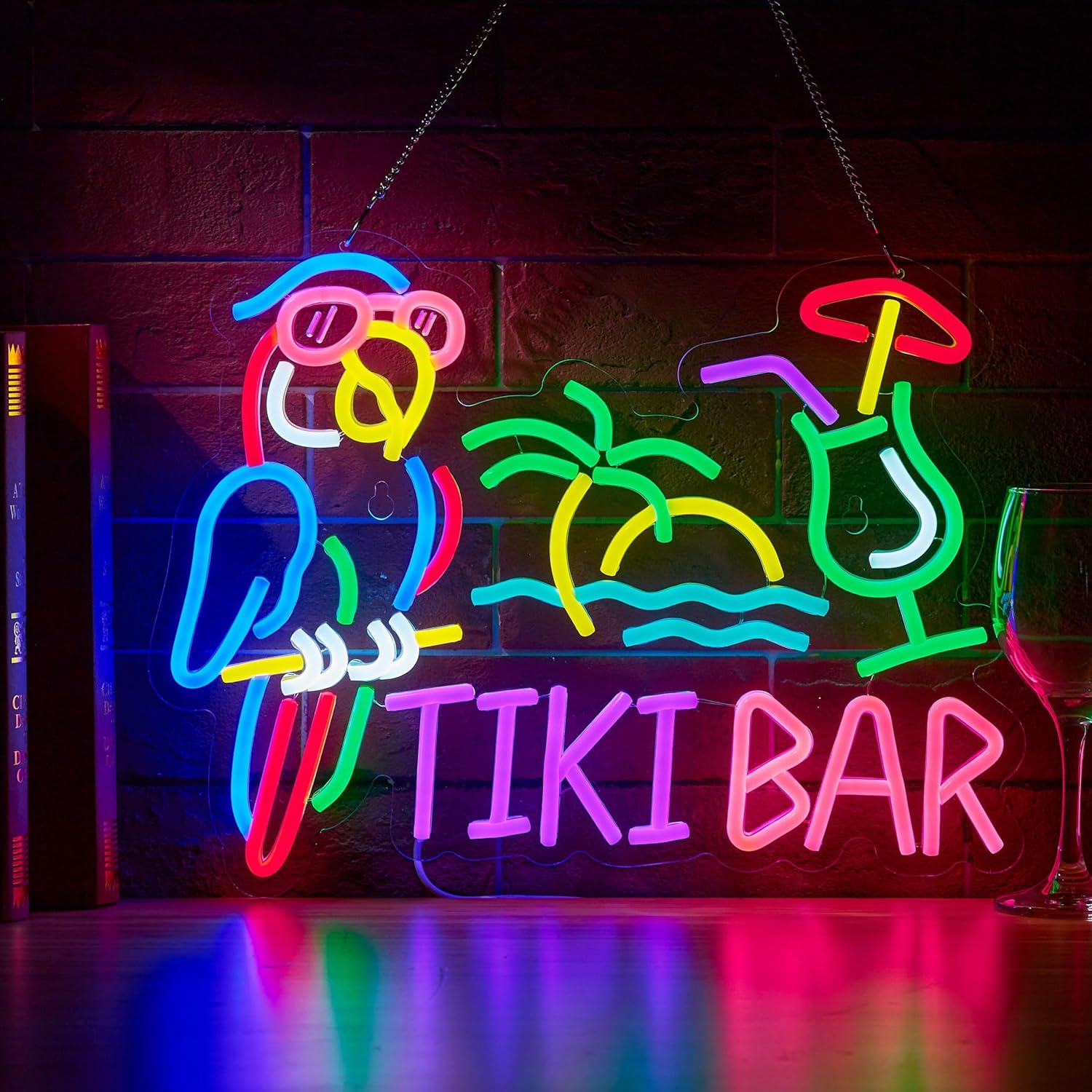 Lighting Tree Decor - Insegna al Neon Tiki Bar con
