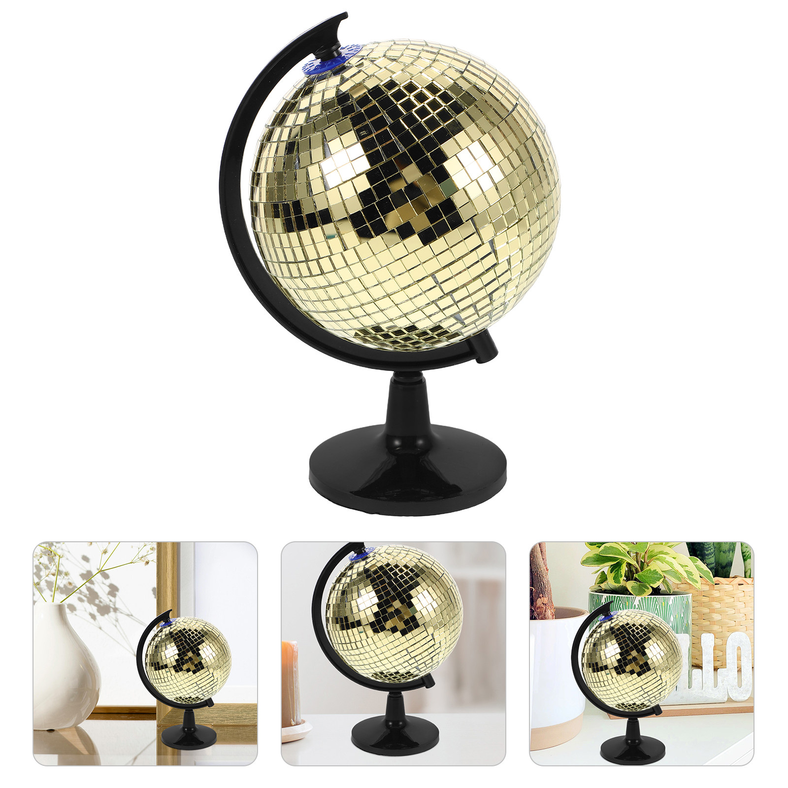 Disco Ball Mirror - Globo da Discoteca Rotante Dorato, Sfera