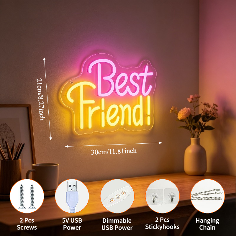Insegna Luminosa al Neon 'Best - Bedroom Lighting Decor Ideas recensione e prezzo