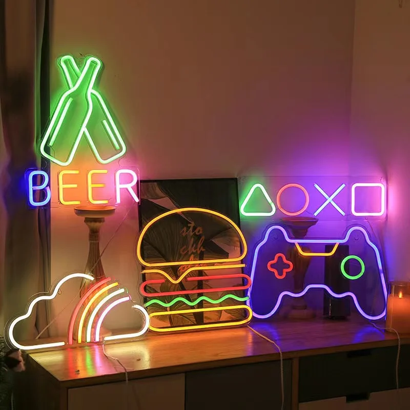 Gioco Neon Night Light Signs f - Bedroom Lighting Decor Ideas recensione e prezzo