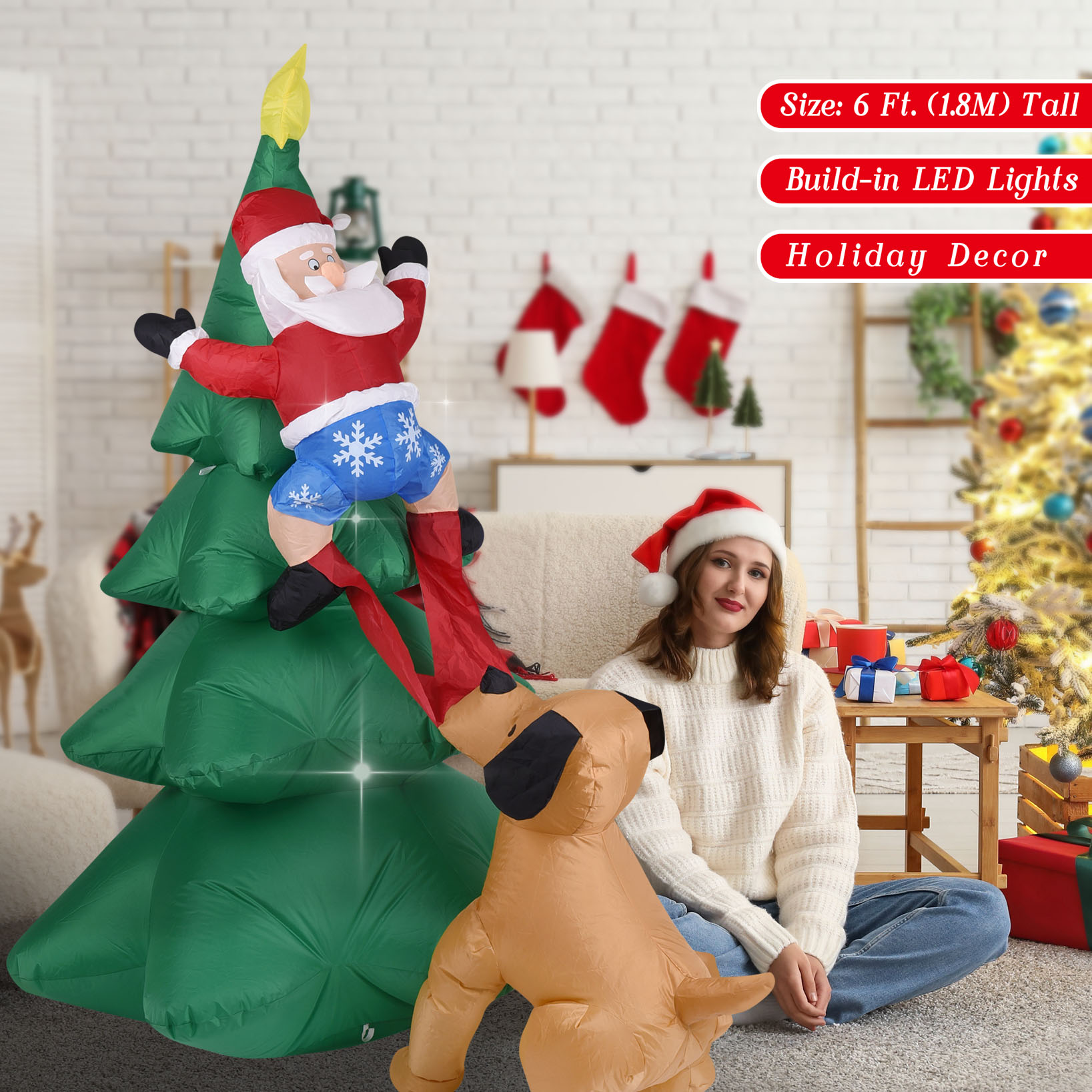 Cane gonfiabile di Natale con  - Up Lighting Decor recensione e prezzo