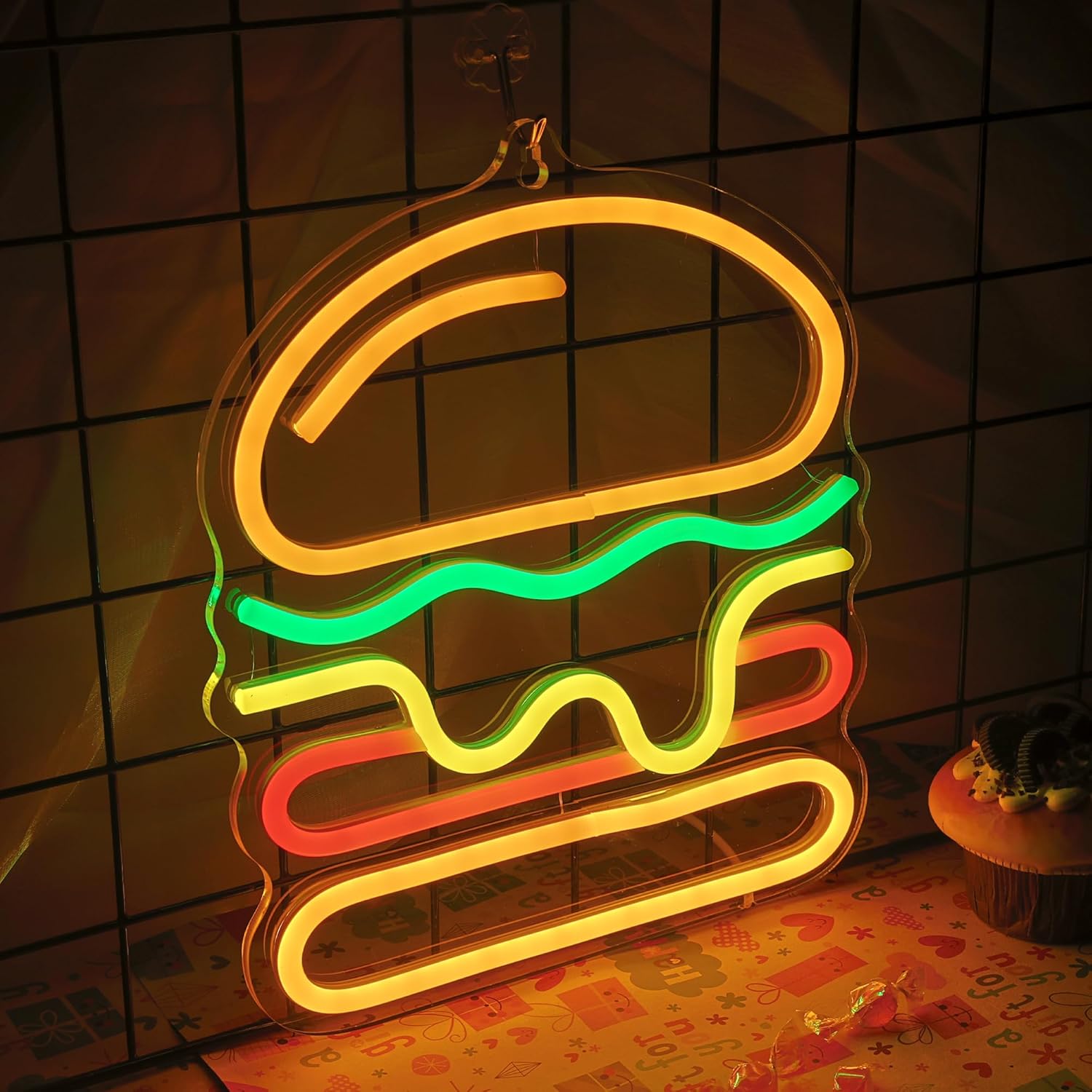 Insegna al neon per hamburger  - Lighting Decoration Ideas For Home recensione e prezzo