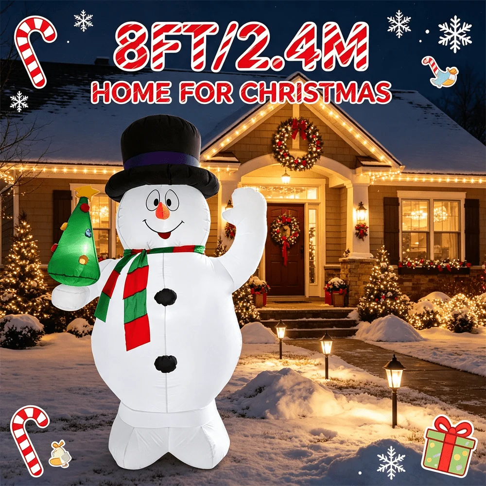 Pupazzo di neve gonfiabile da  - Lighting Tree Decor recensione e prezzo