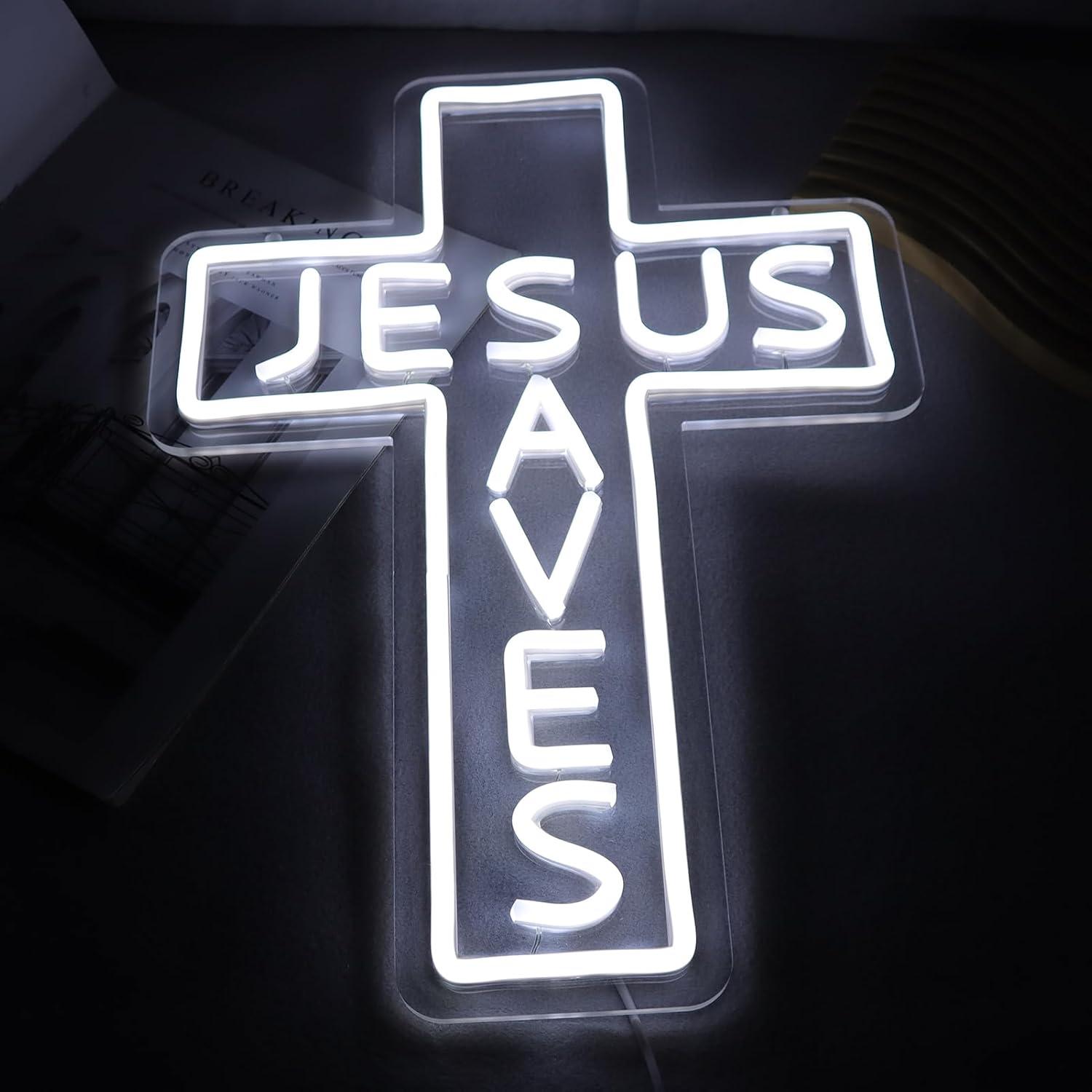 Insegne al Neon 'Jesus Saves C - Wall Decor Lighting recensione e prezzo