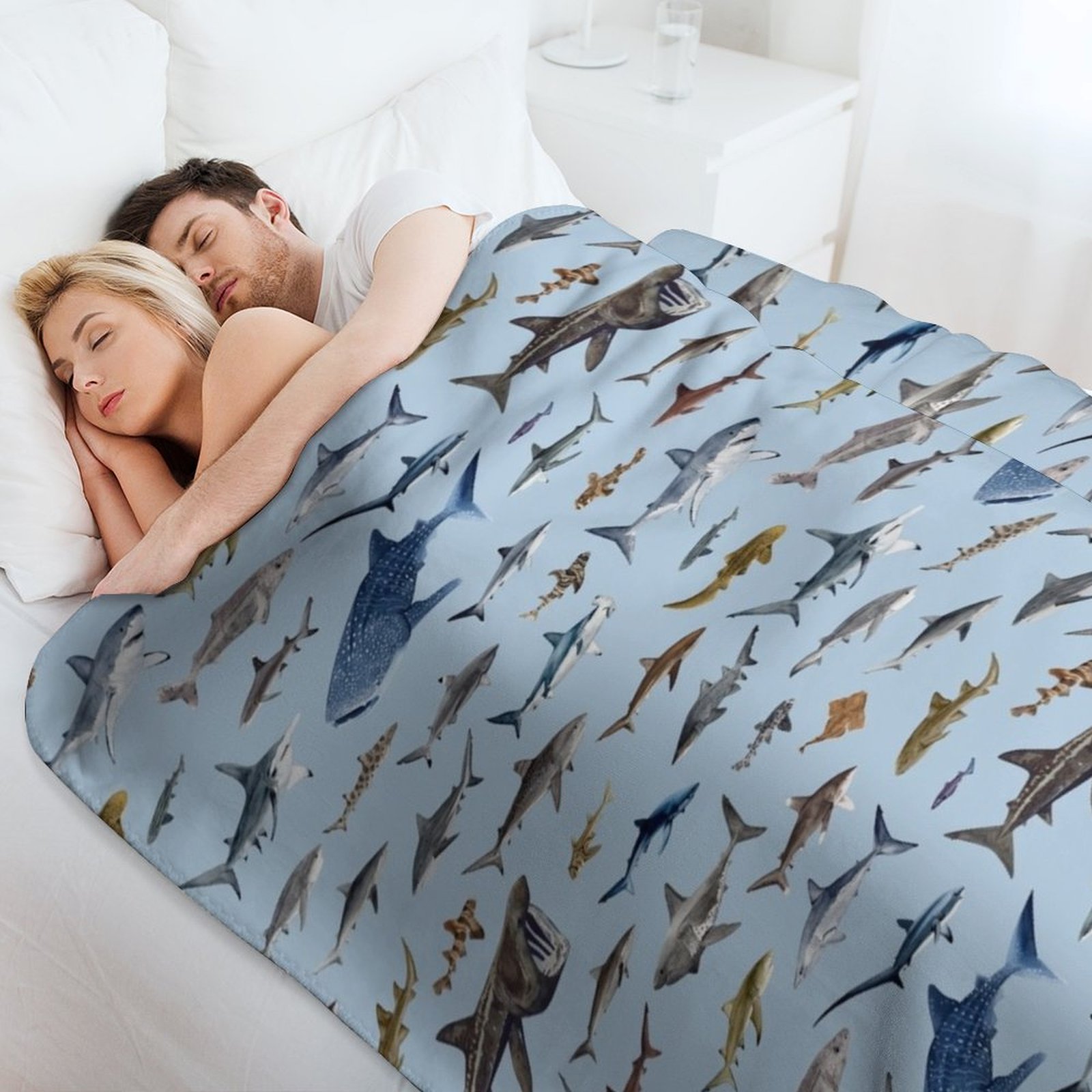 Coperta SHARKS azzurra per div - Lighting Decoration Ideas For Home recensione e prezzo