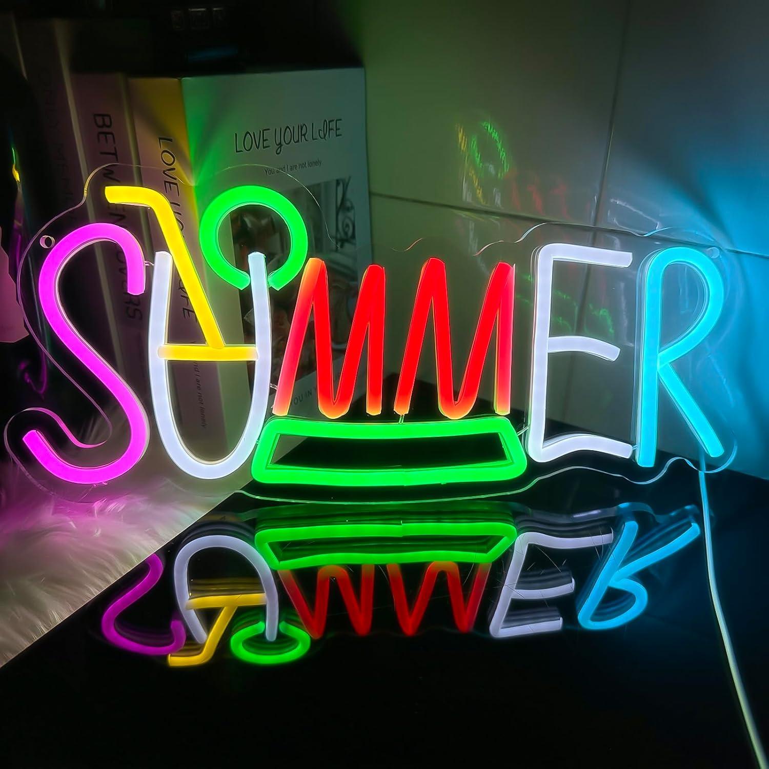 Insegna luminosa al neon estiv - Lighting Decor Rentals recensione e prezzo